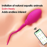 Vibrador de huevo saltarín Tadpole con control remoto para el punto G femenino con aplicación